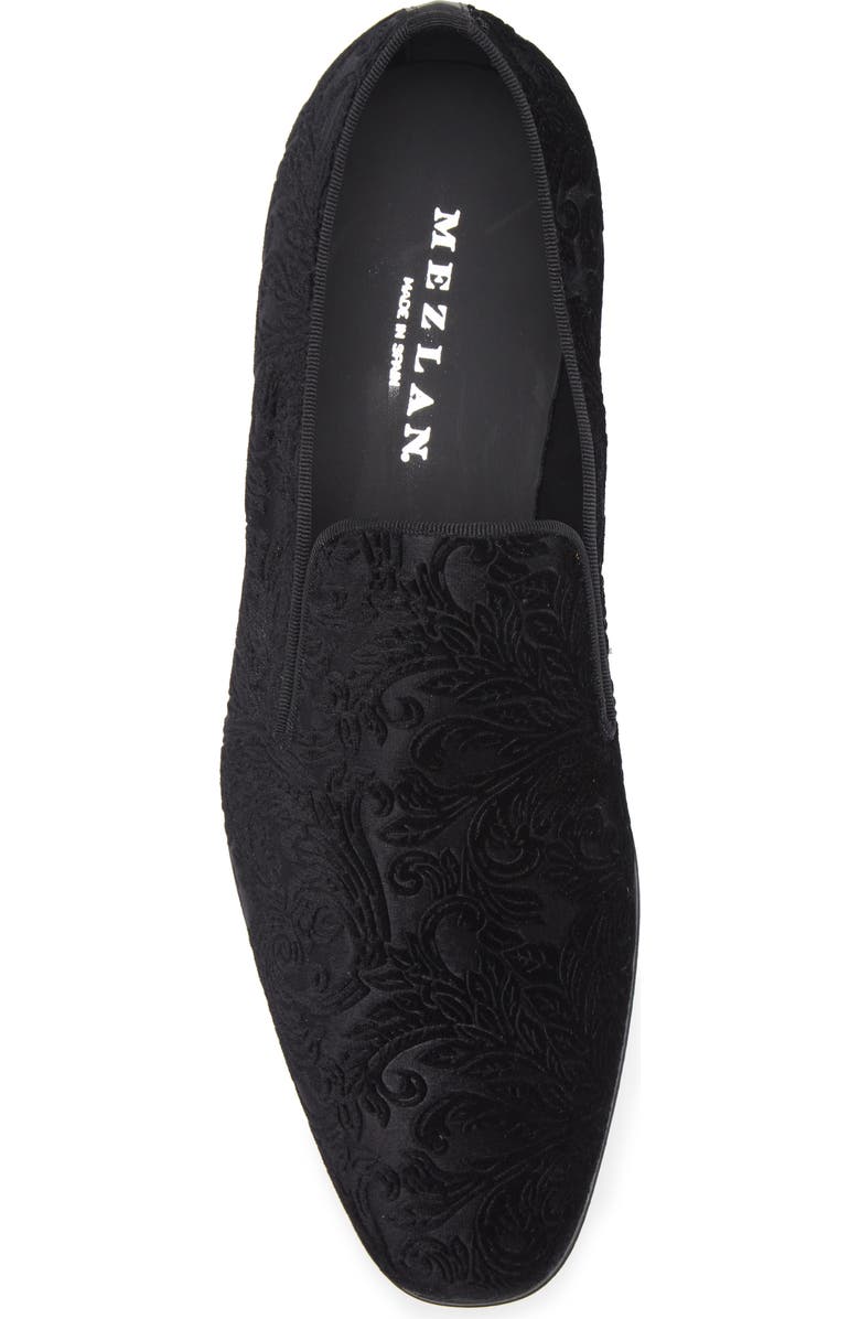Mezlan Travolta Velvet Loafer, Alternate, color, Black