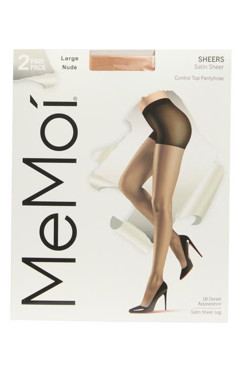 Satin Sheer Control Top Pantyhose