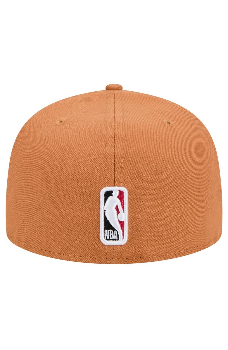 New Era Men's New Era Tan Miami Heat Color Pack 59FIFTY Fitted Hat, Alternate, color, Tan