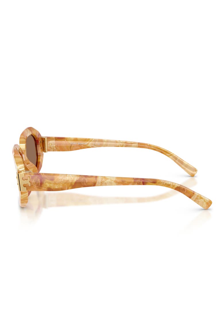 51mm Irregular Sunglasses, Alternate, color, MILKY PEARL AMBER / BROWN