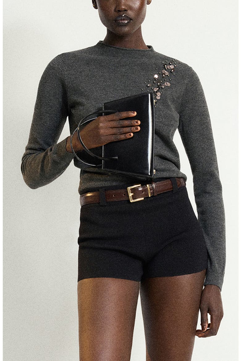 Diamond Crewneck Sweater, Main, color, CHARCOAL