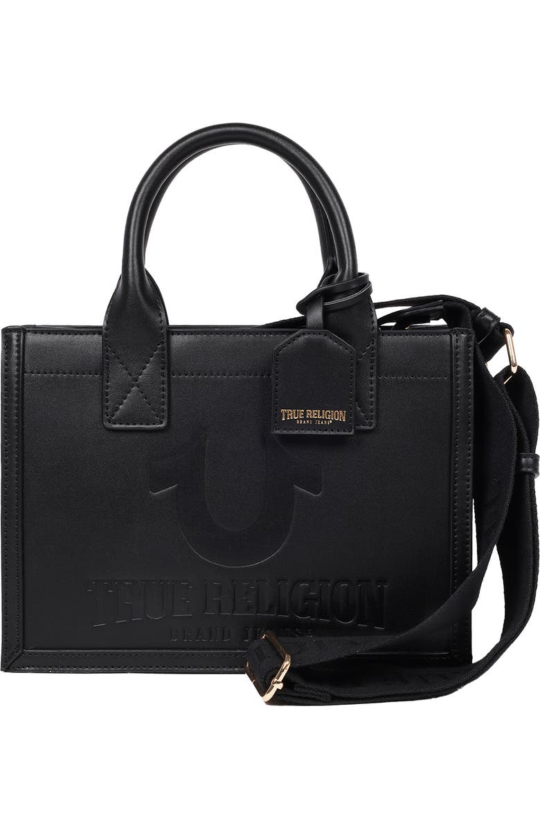 True Religion Modern Debossed Logo Tote, Main, color,