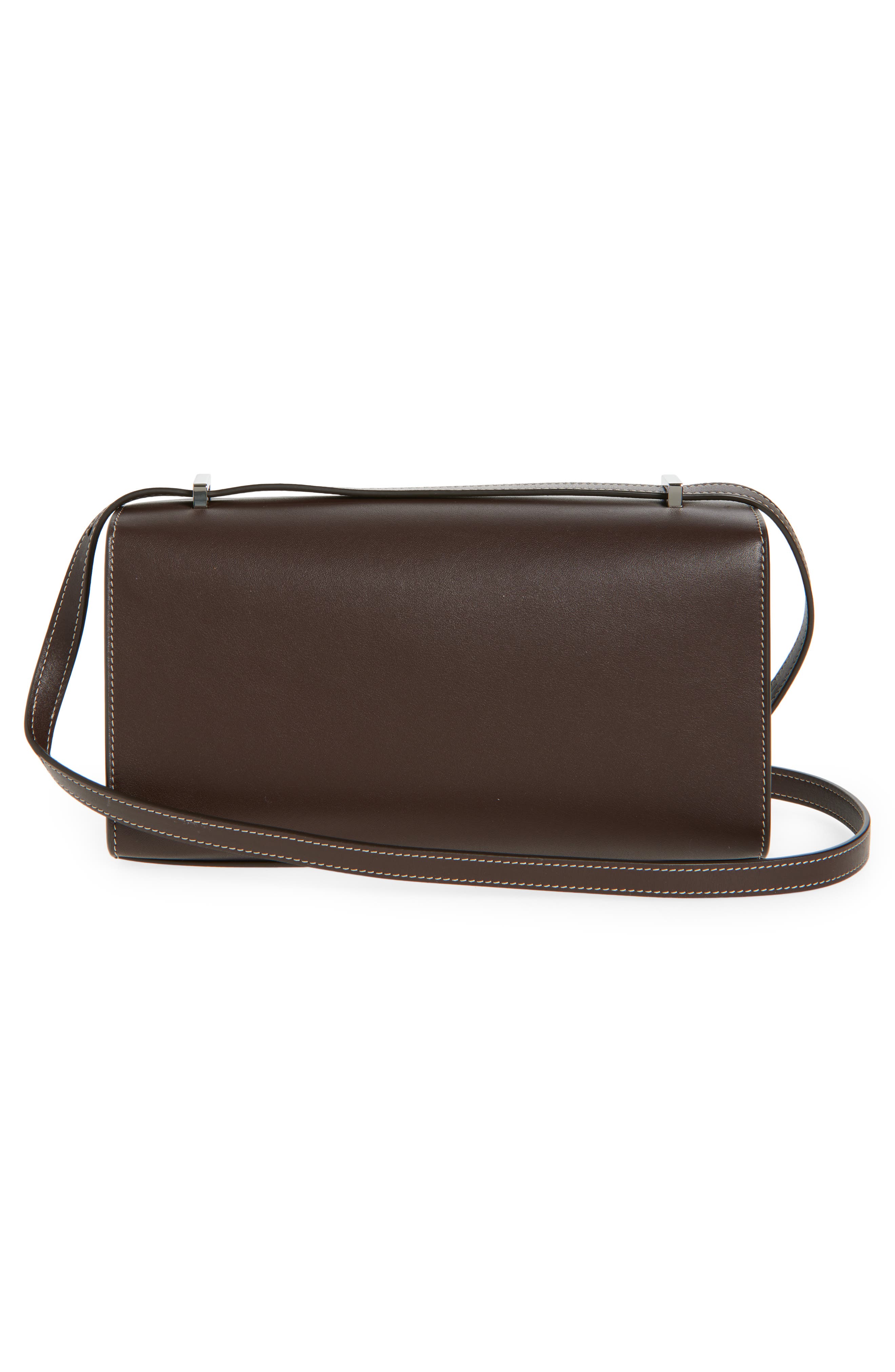 SAVETTE Symmetry 26 Leather Crossbody Bag, Alternate, color, Coffee