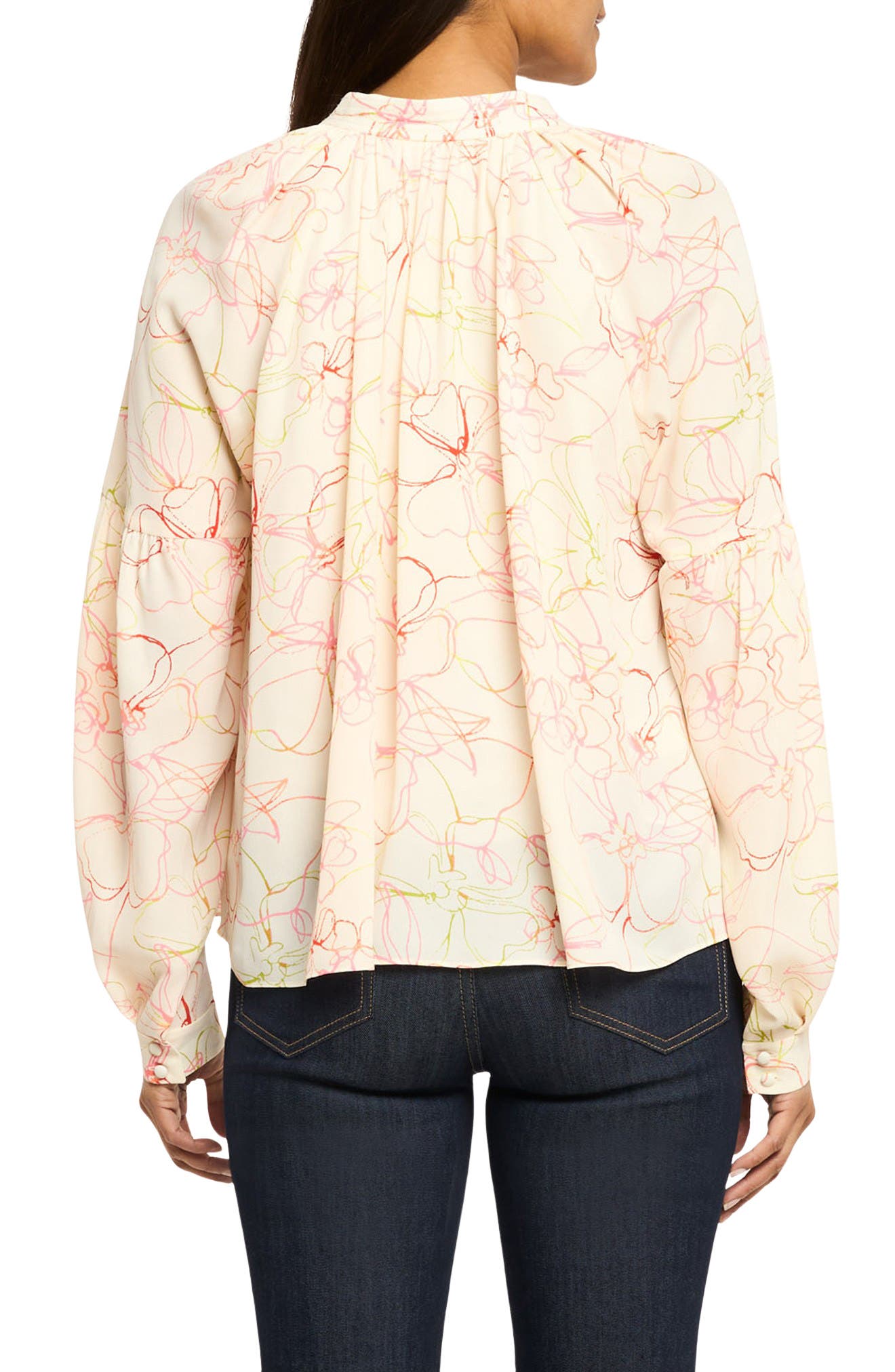 Malva Floral Split Neck Top - image 2