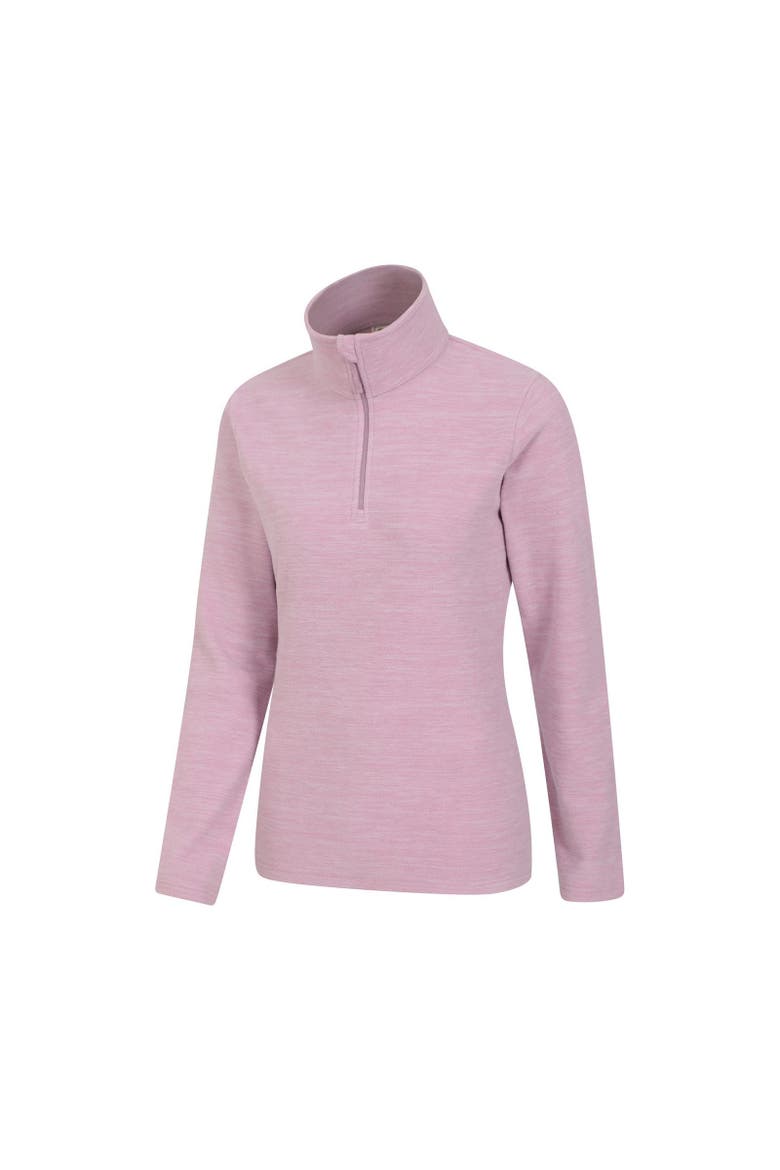Snowdon Melange Fleece Top, Alternate, color, Light Pink