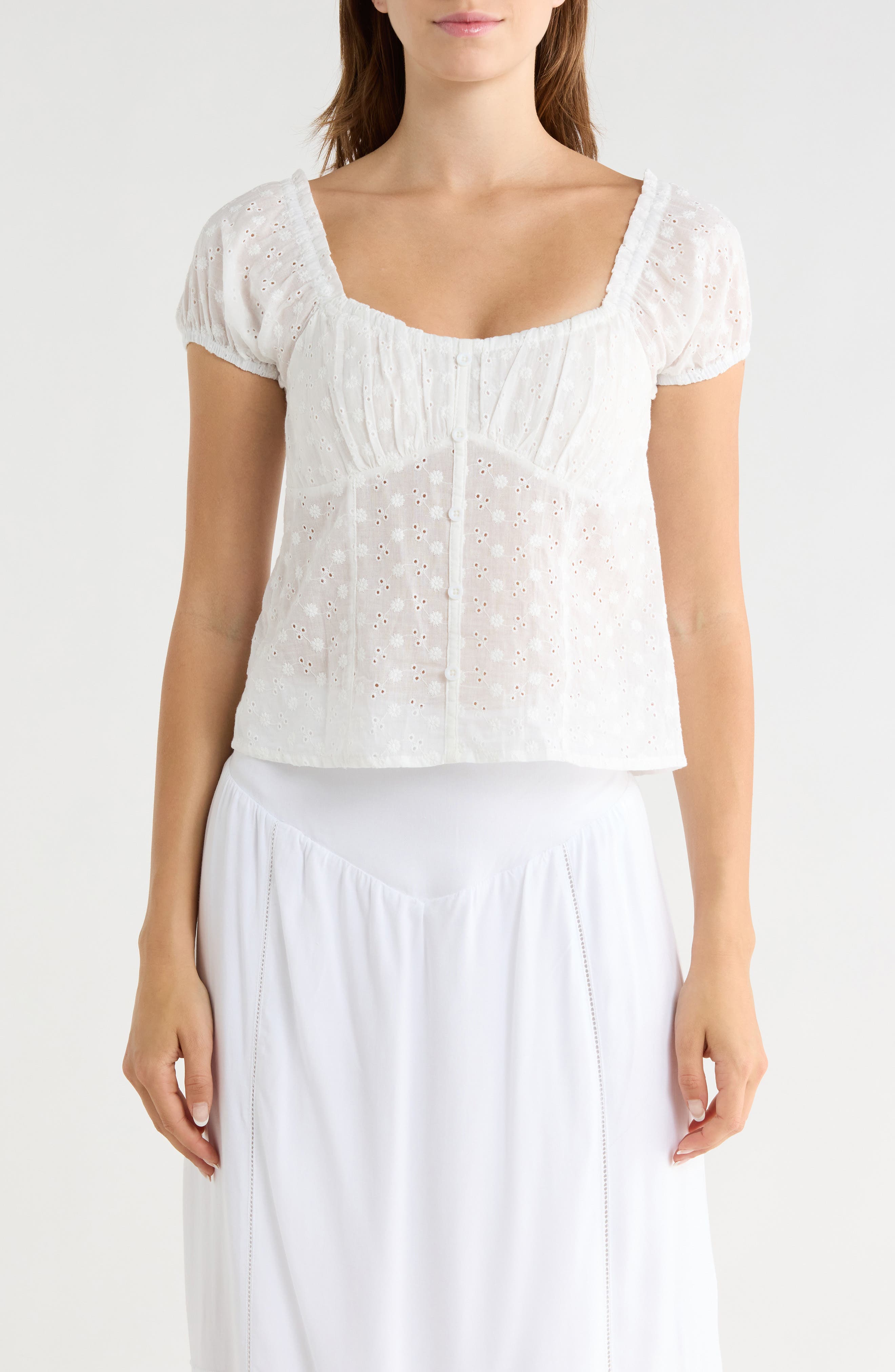 Vigoss Eyelet Off Shoulder Top