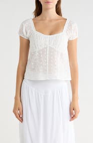 Vigoss Eyelet Off Shoulder Top