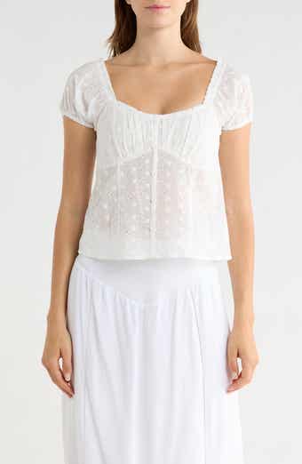 Vigoss Eyelet Off Shoulder Top