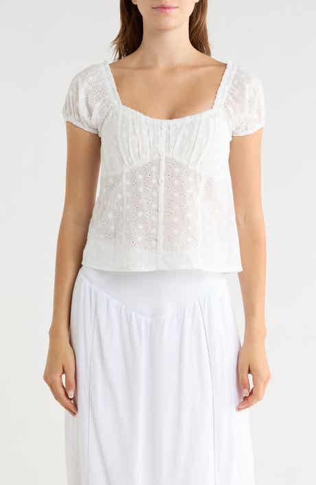Vigoss Eyelet Off Shoulder Top