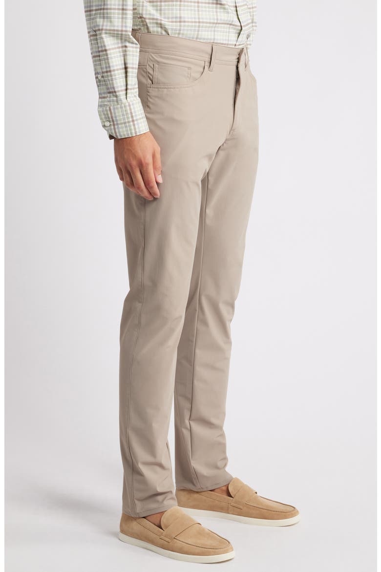 Warp Knit Stretch Nylon 5-Pocket Pants, Alternate, color, DARK SAND