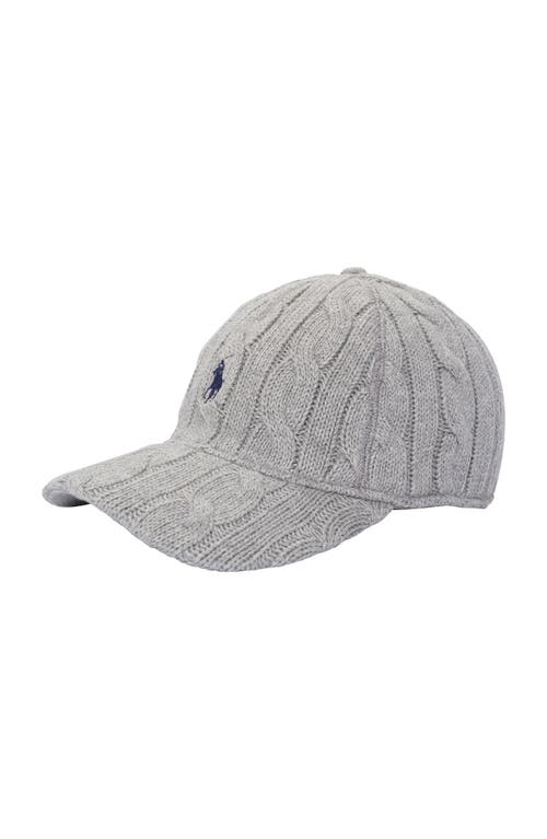 Polo Ralph Lauren Classic Cable Cap In Gray
