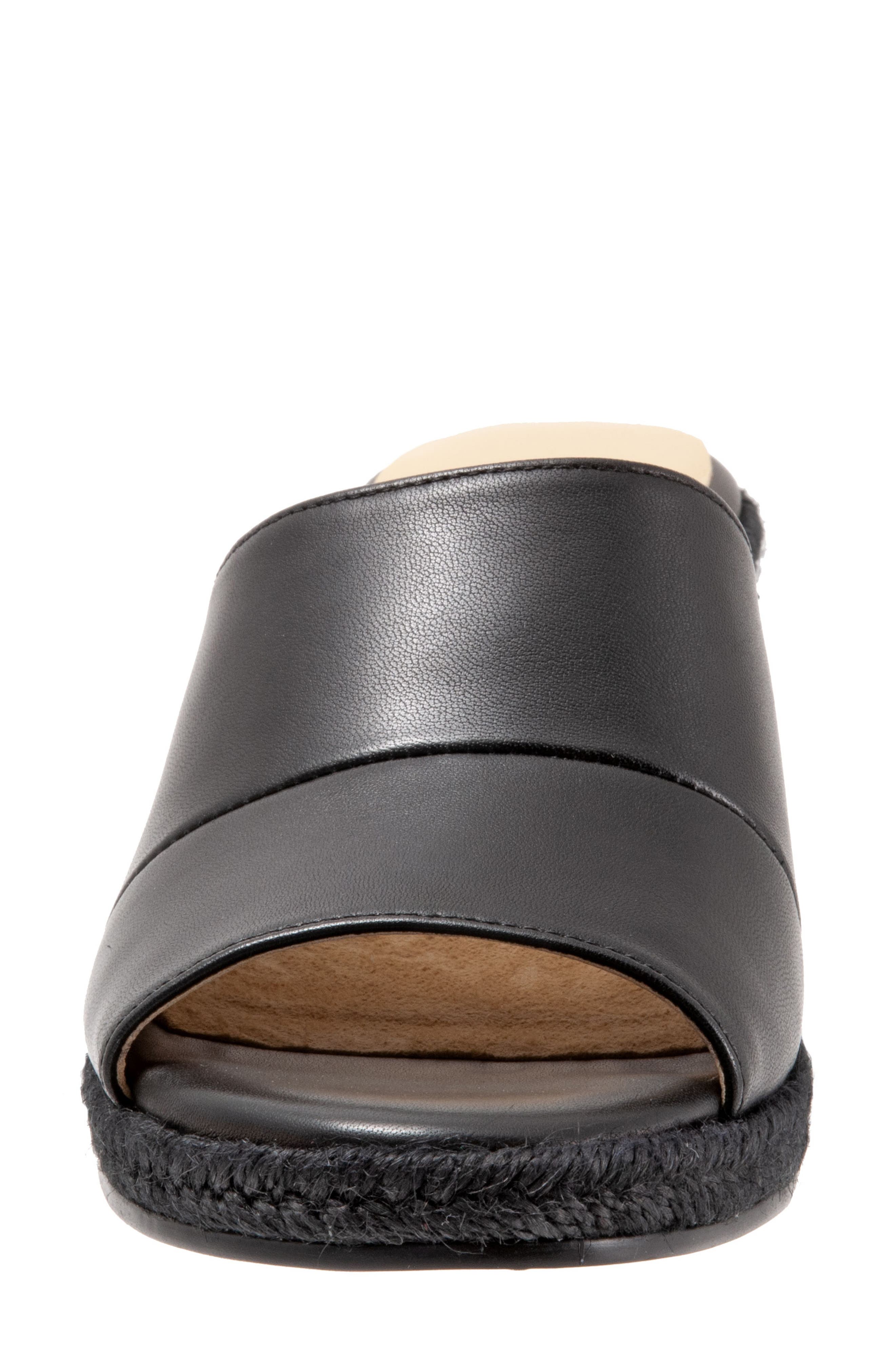 Colony Wedge Slide Sandal, Alternate, color, BLACK LEATHER