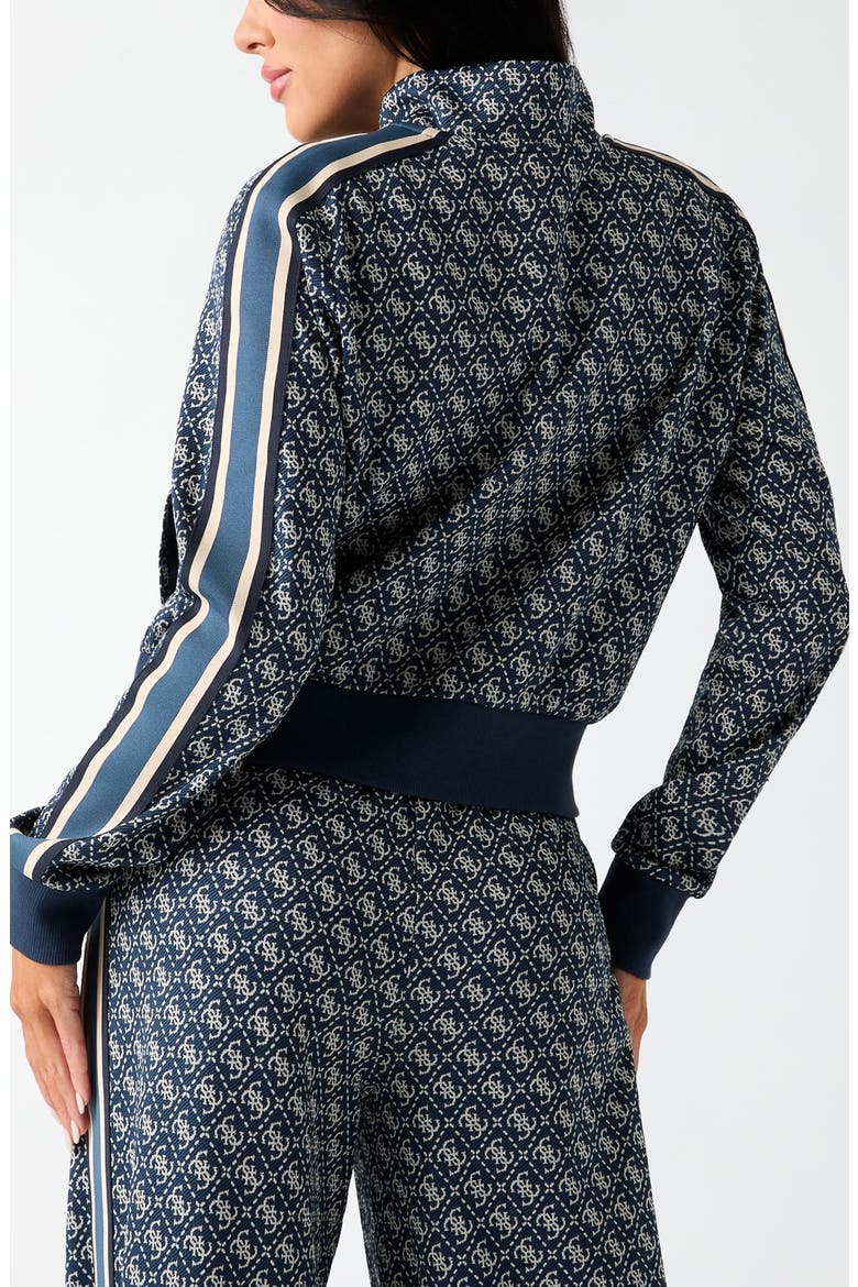 4G Jacquard Full Zip Track Jacket, Alternate, color, BLUE MULTI