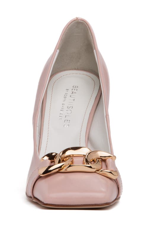 Beautiisoles Franca Chain Pump In Beige