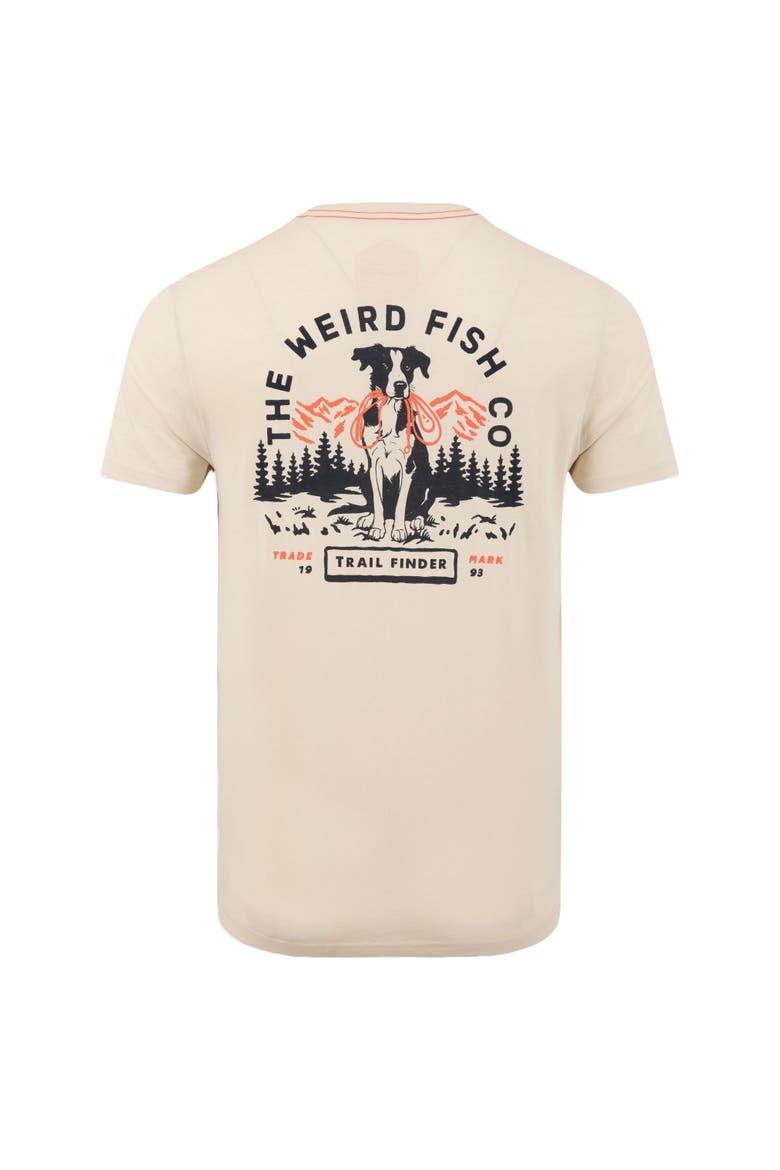 Dog Trails Back Print Graphic T-Shirt, Alternate, color, Egg Shell