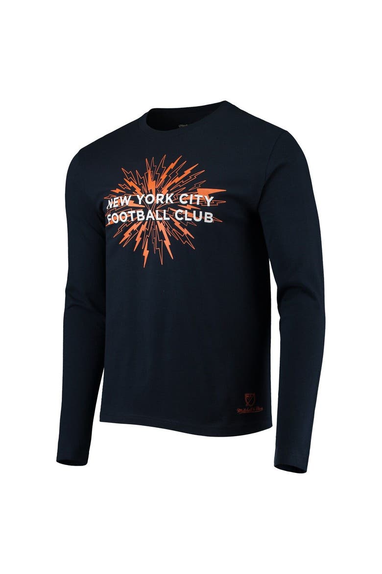 Men's Mitchell & Ness Navy New York City FC For The City Long Sleeve T-Shirt, Alternate, color, Navy