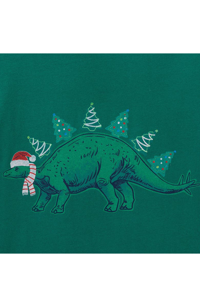 Andy & Evan Kids' Holiday Long Sleeve T-Shirt, Alternate, color, Green Dino