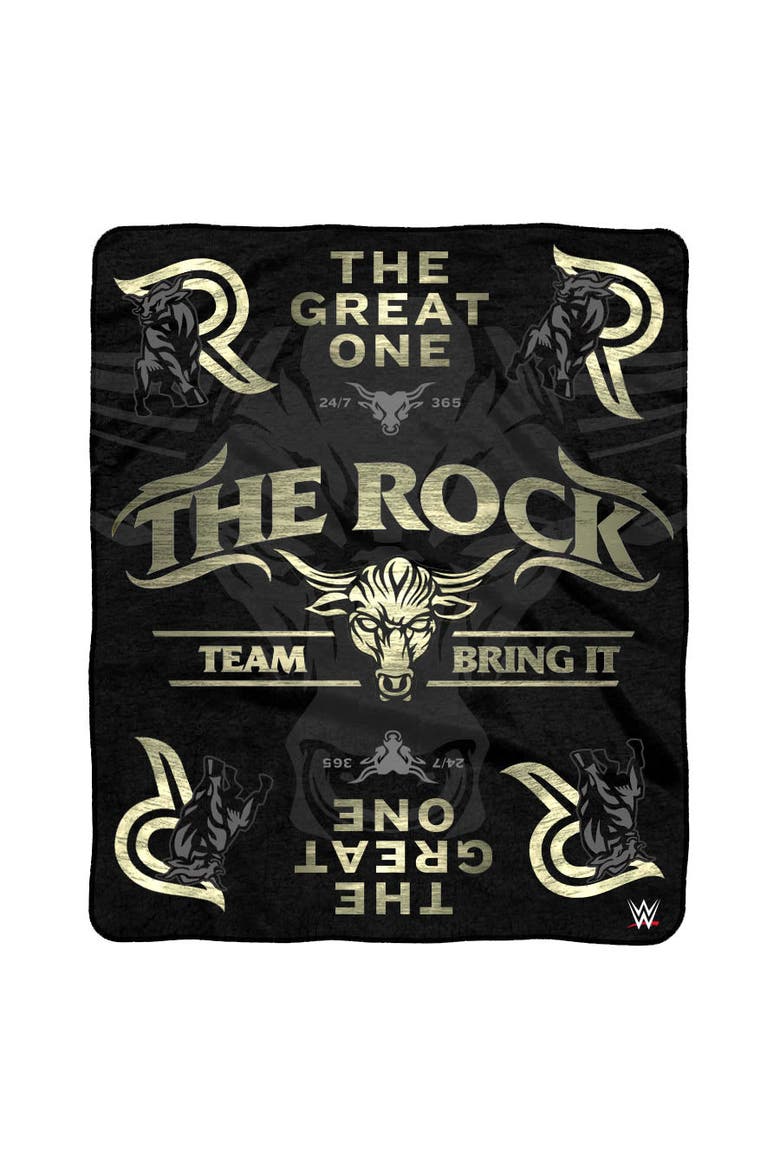 WWE The Rock 60" x 80" Raschel Throw Blanket, Alternate, color, None