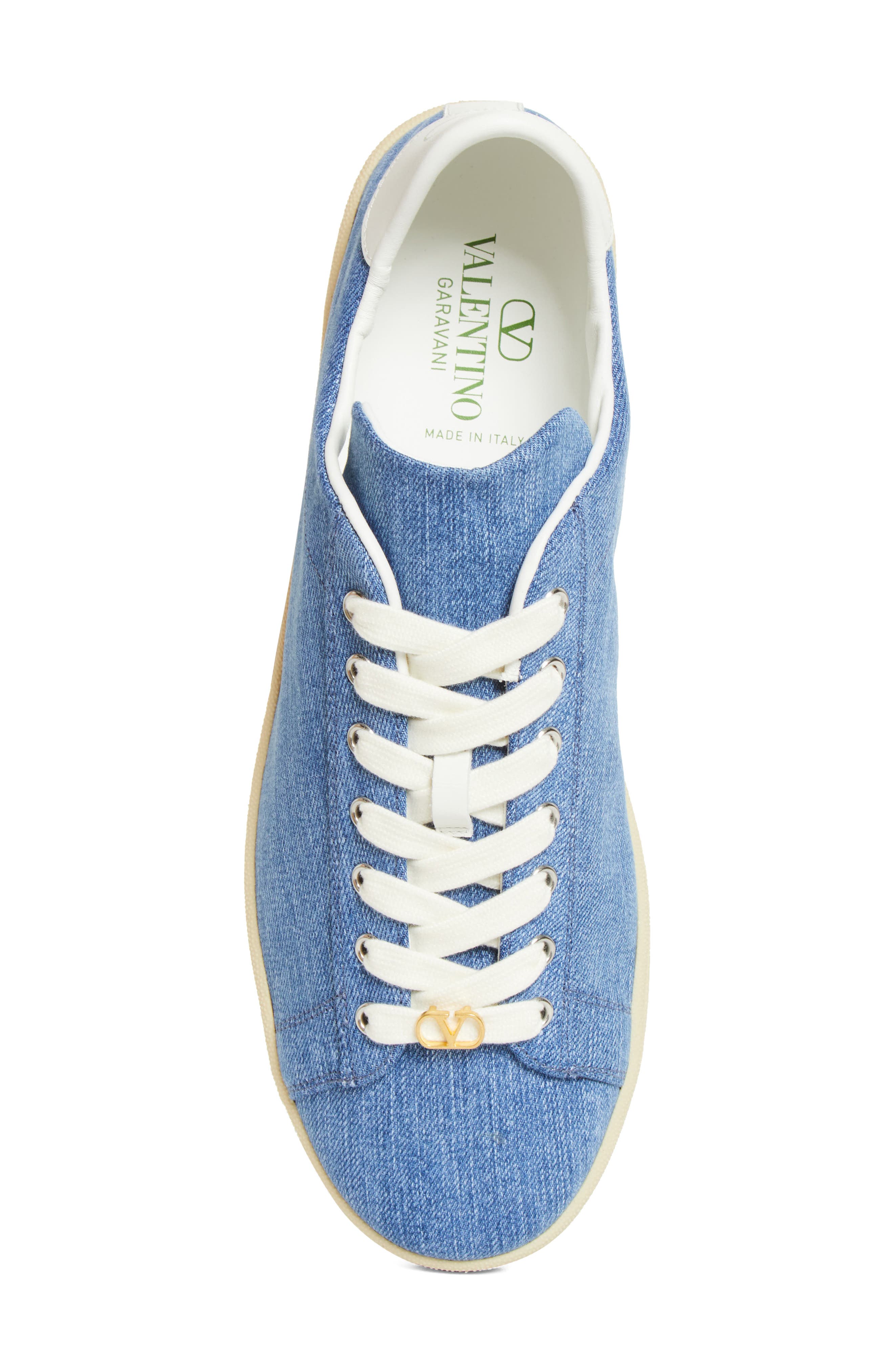 Valentino Garavani Royco Denim Low Top Sneaker, Alternate, color, Blue Multi