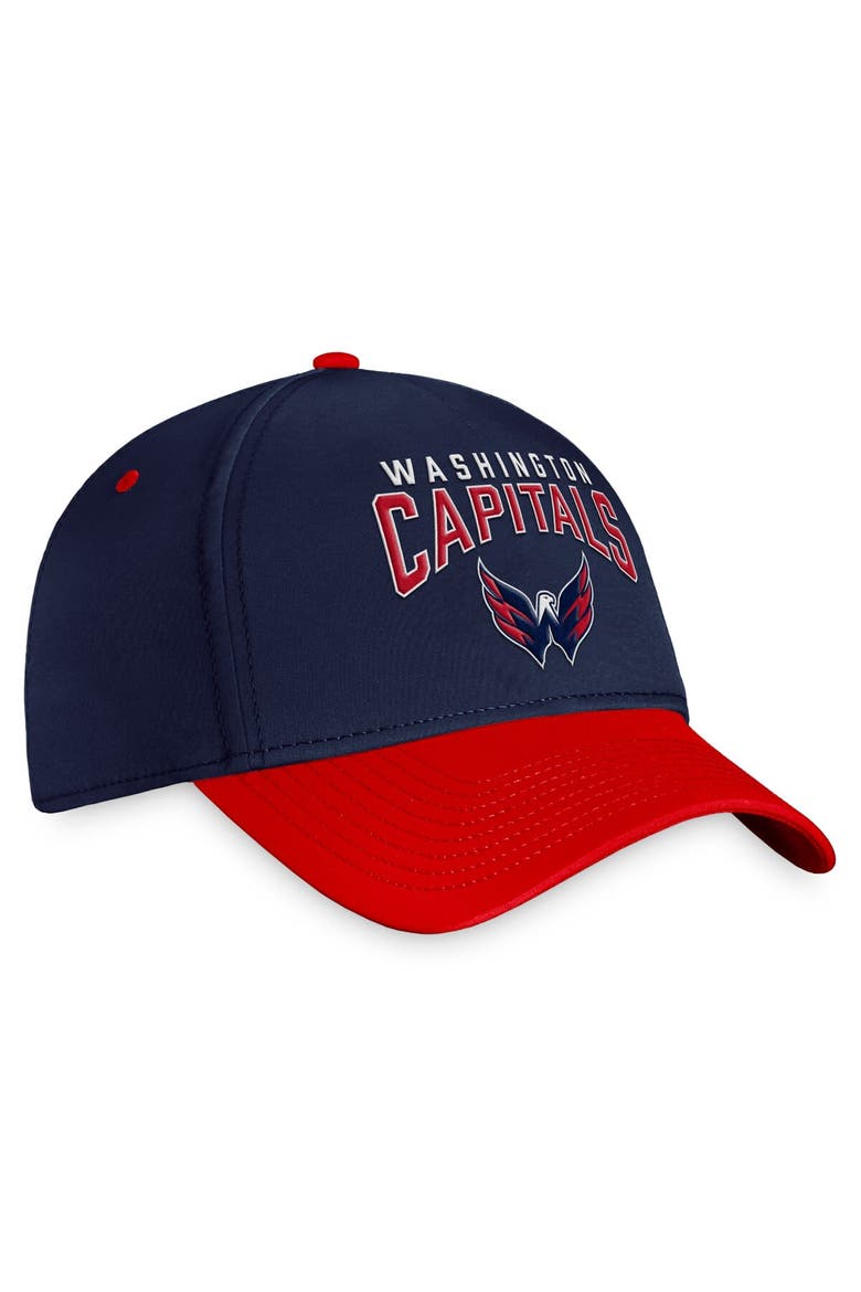Men's Fanatics Branded Navy/Red Washington Capitals Fundamental 2-Tone Flex Hat, Alternate, color, Navy