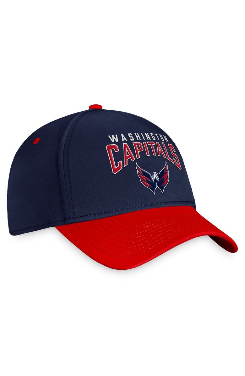 FANATICS Men's Fanatics Branded Navy/Red Washington Capitals Fundamental 2-Tone Flex Hat, Alternate, color, Navy