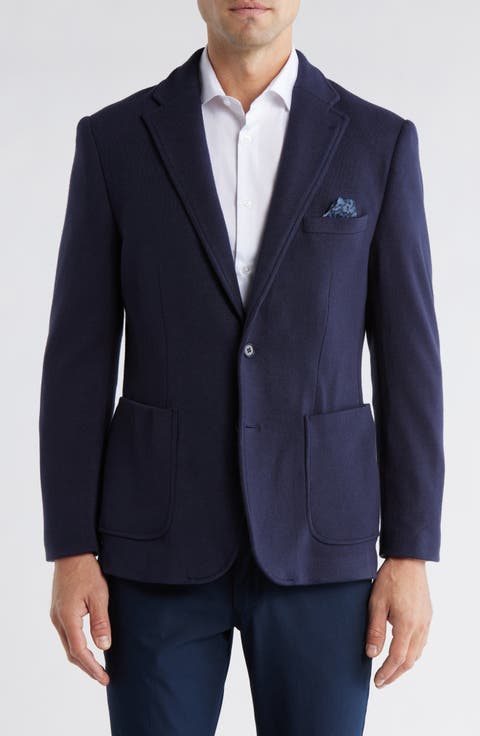 Brushed Ribbed Knit Sport Coat (Short, Regular, Long & Big)
