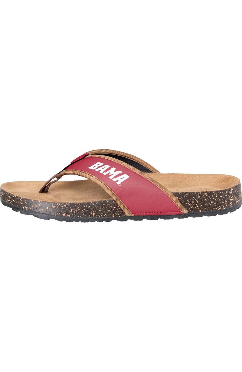 FOCO Men's FOCO Alabama Crimson Tide Cork Flip Flops, Alternate, color,