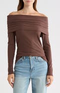 Madden Girl Off-the-Shoulder Ribbed Top
