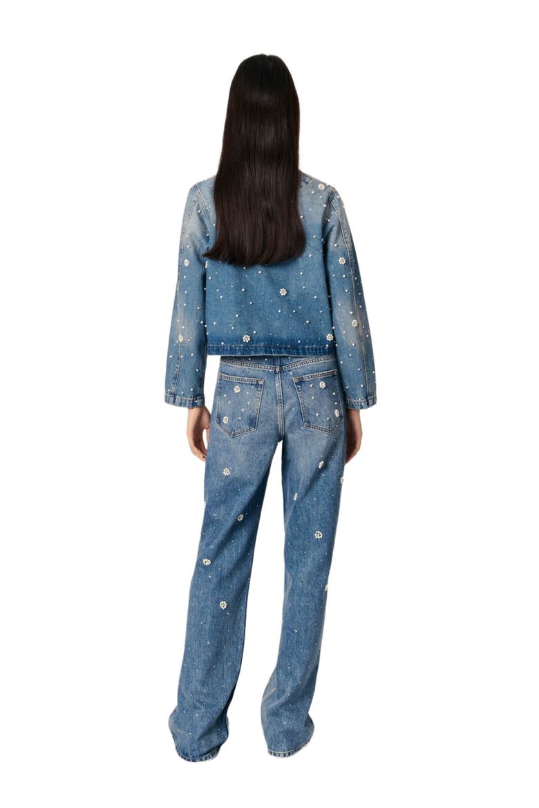 Embroidered denim jacket, Alternate, color, Blue