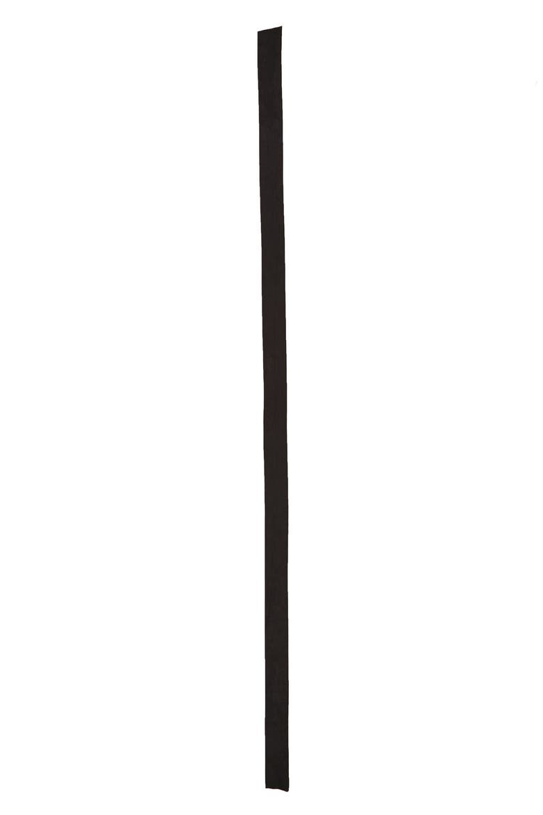 Faux Suede Skinny Scarf, Alternate, color, BLACK