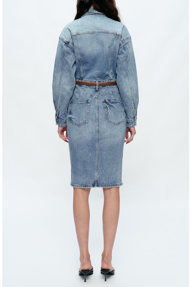 Doris Long Sleeve Denim Shirtdress, Alternate, color, ISLAND