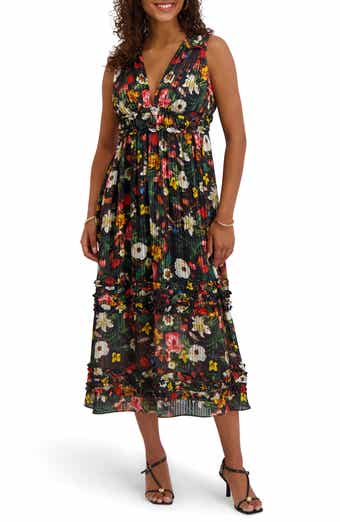 Siena Floral Stripe Sleeveless Maxi Dress