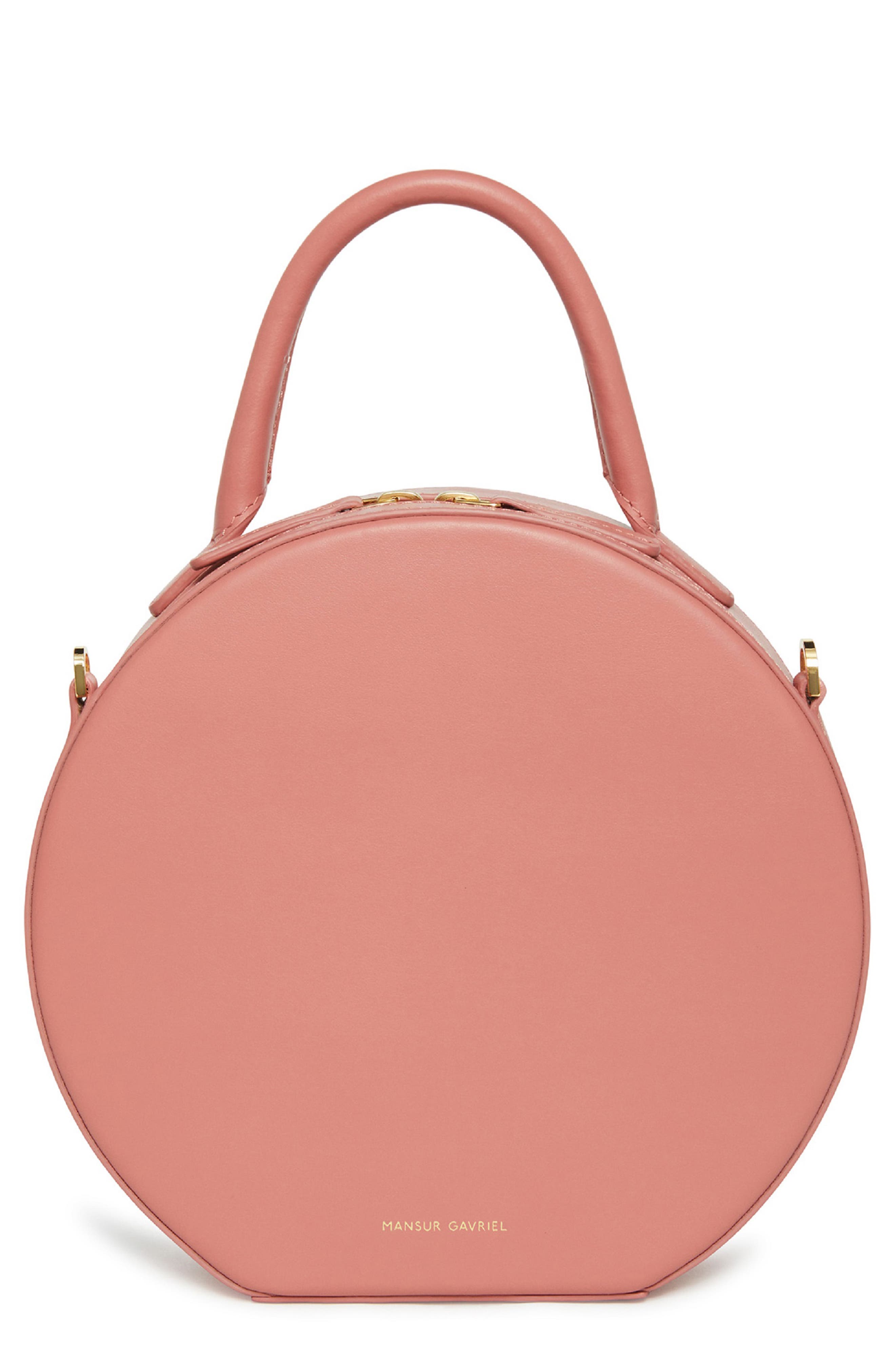 Mansur Gavriel Calfskin Leather Circle Crossbody Bag