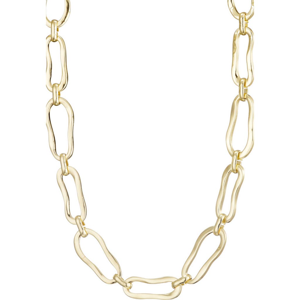 Adornia Organic Link Chain Necklace In Gold