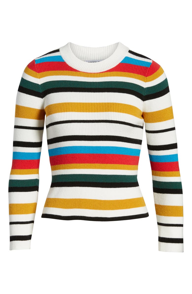Cotton Emporium Stripe Rib Knit Sweater, Alternate, color,