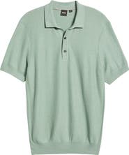 BOSS Daremo Cotton Blend Polo Sweater