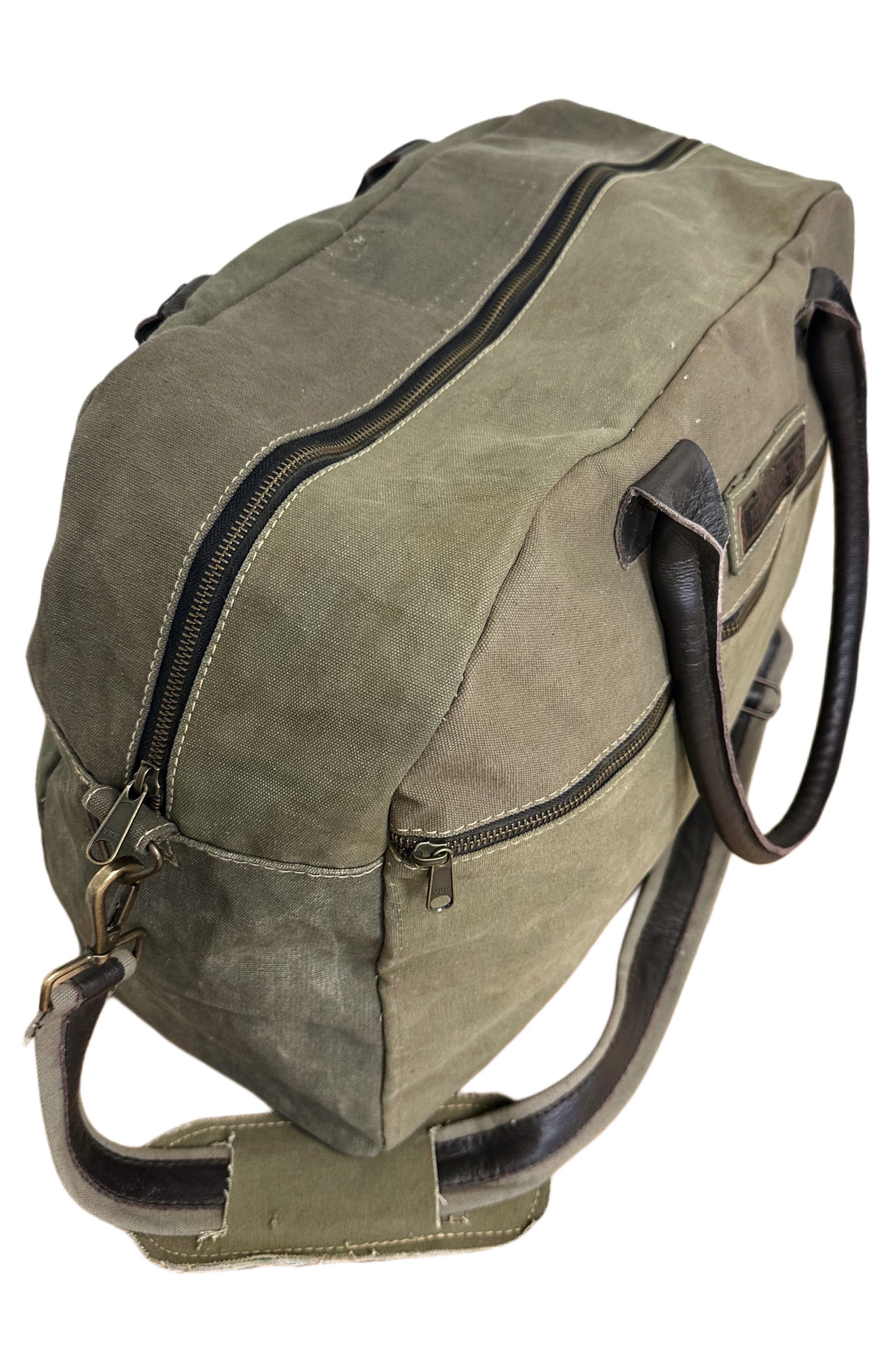 VINTAGE ADDICTION Travel Duffel Bag, Alternate, color, Olive/Khaki