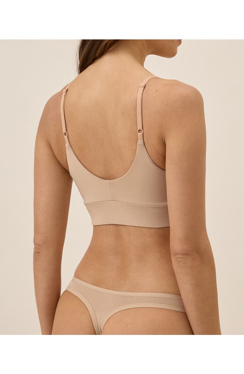 Pact Organic Cotton Everyday Mid Rise Thong 6-Pack, Alternate, color, Warm Neutrals