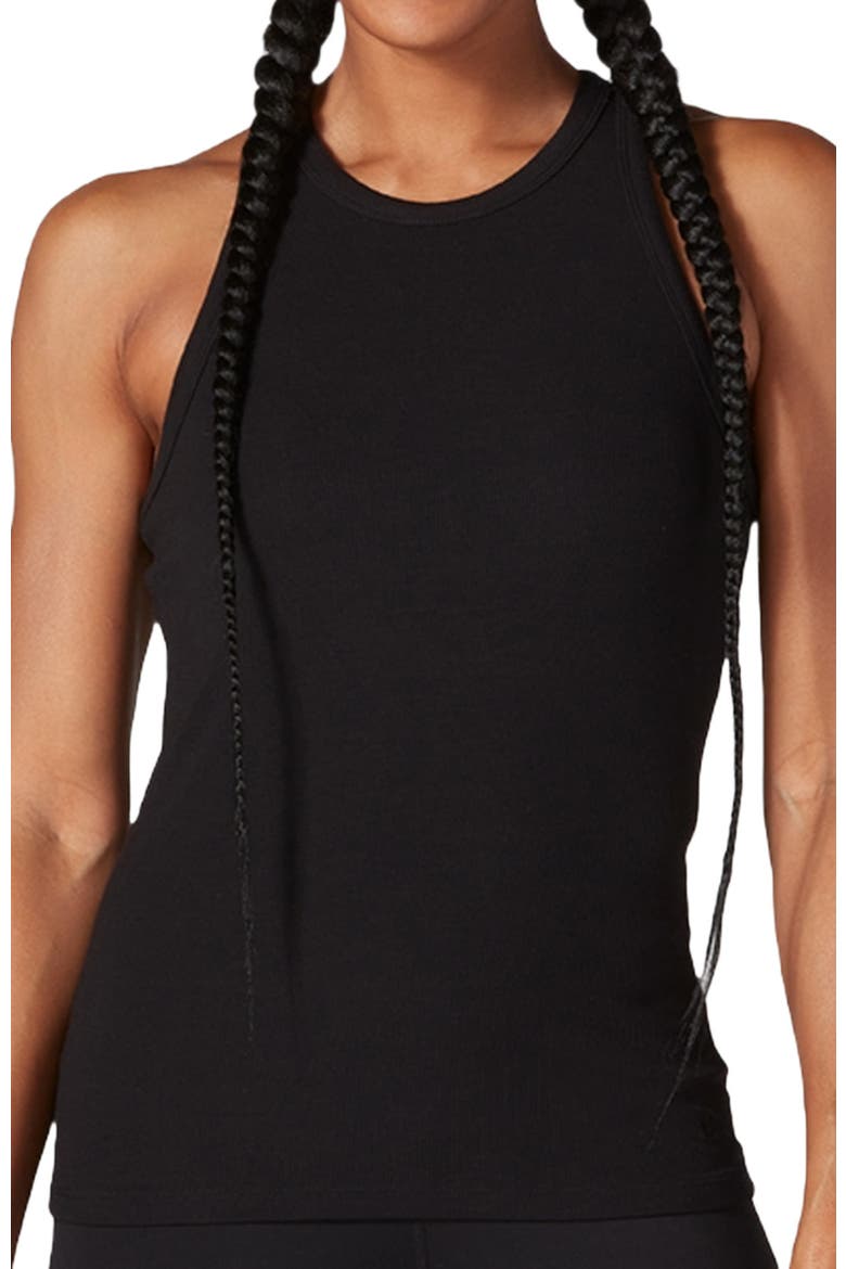 Perfect Fit Rib Tank, Alternate, color, EBONY