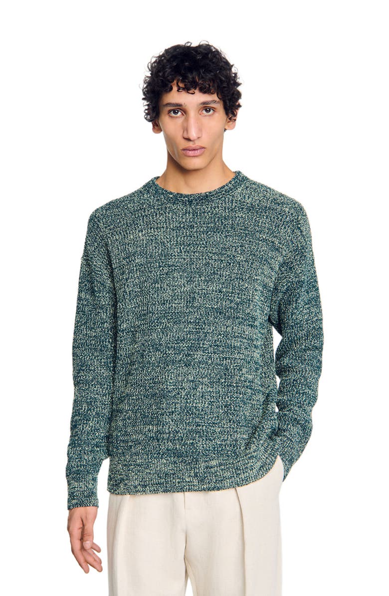 SANDRO Chenille sweater, Alternate, color, Super Green