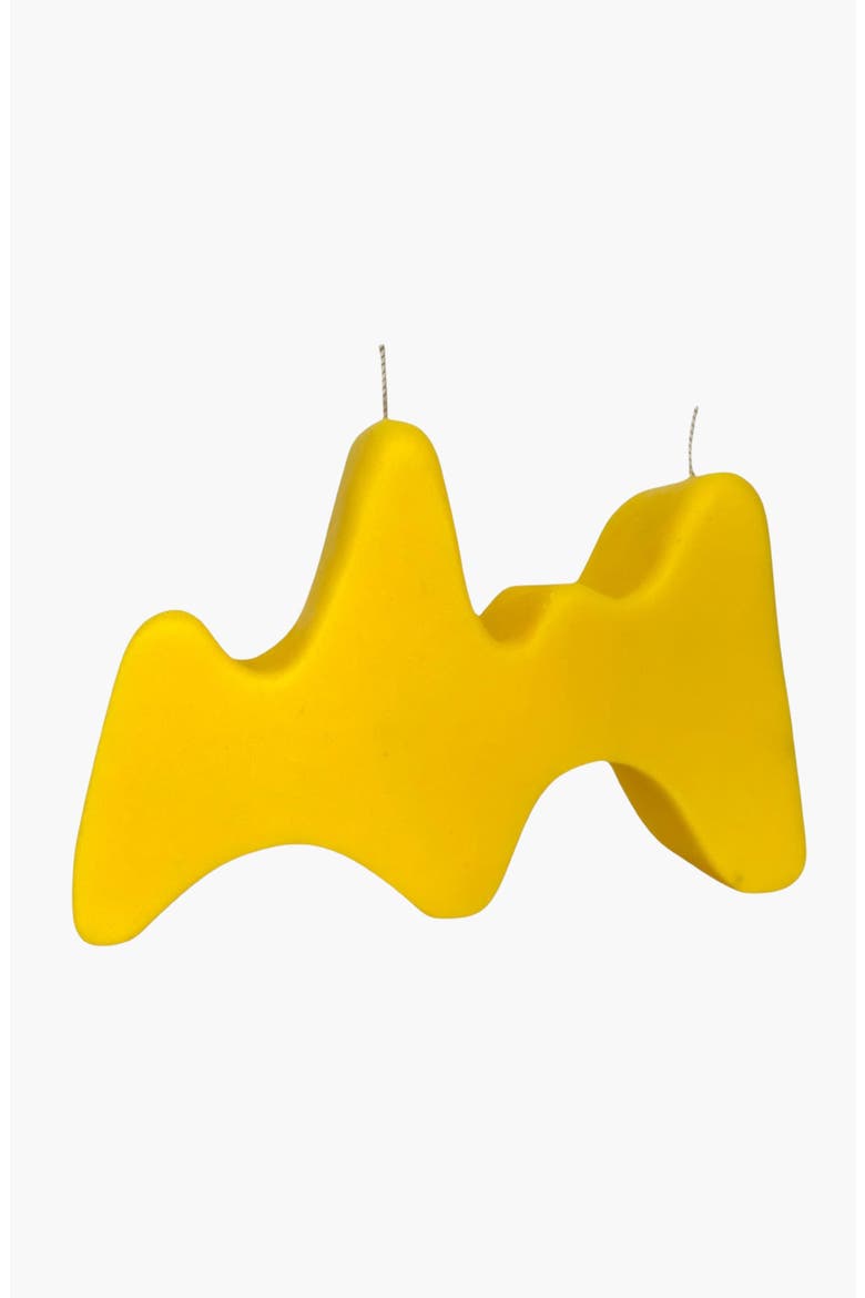 Wavey Davie Candle, Main, color, Yellow
