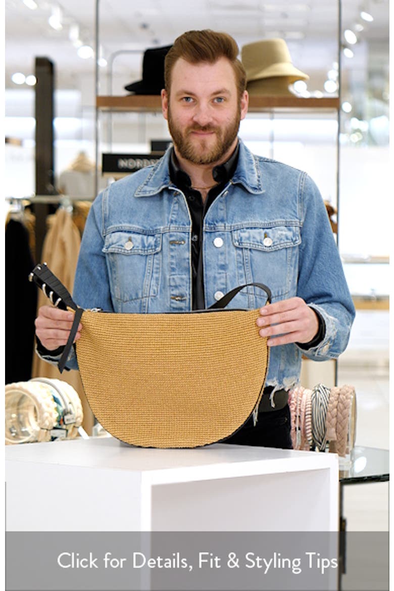 Medium Mercer Woven Straw Hobo Bag video