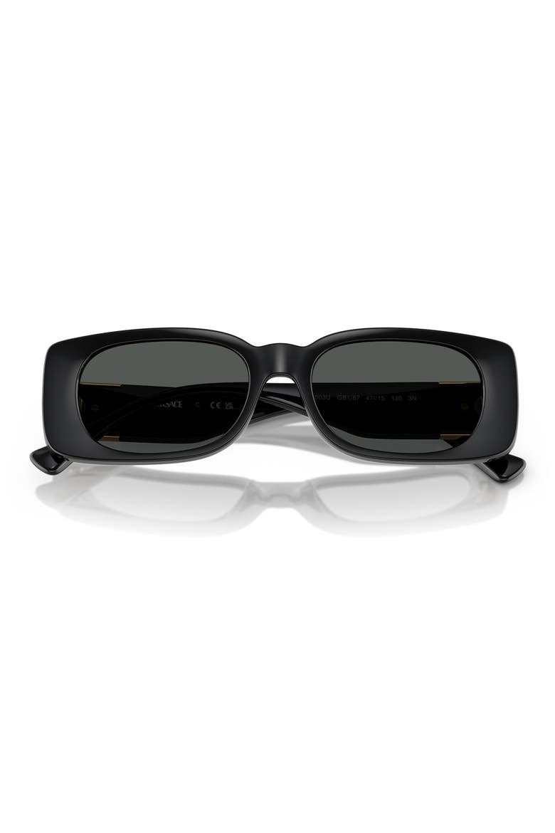 Kids' 47mm Rectangular Sunglasses, Alternate, color, BLACK / DARK GREY