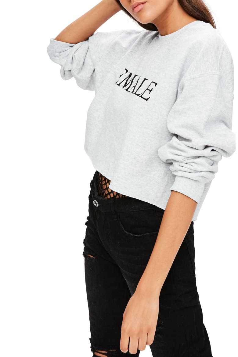 Female Sweatshirt, Alternate, color, GREY