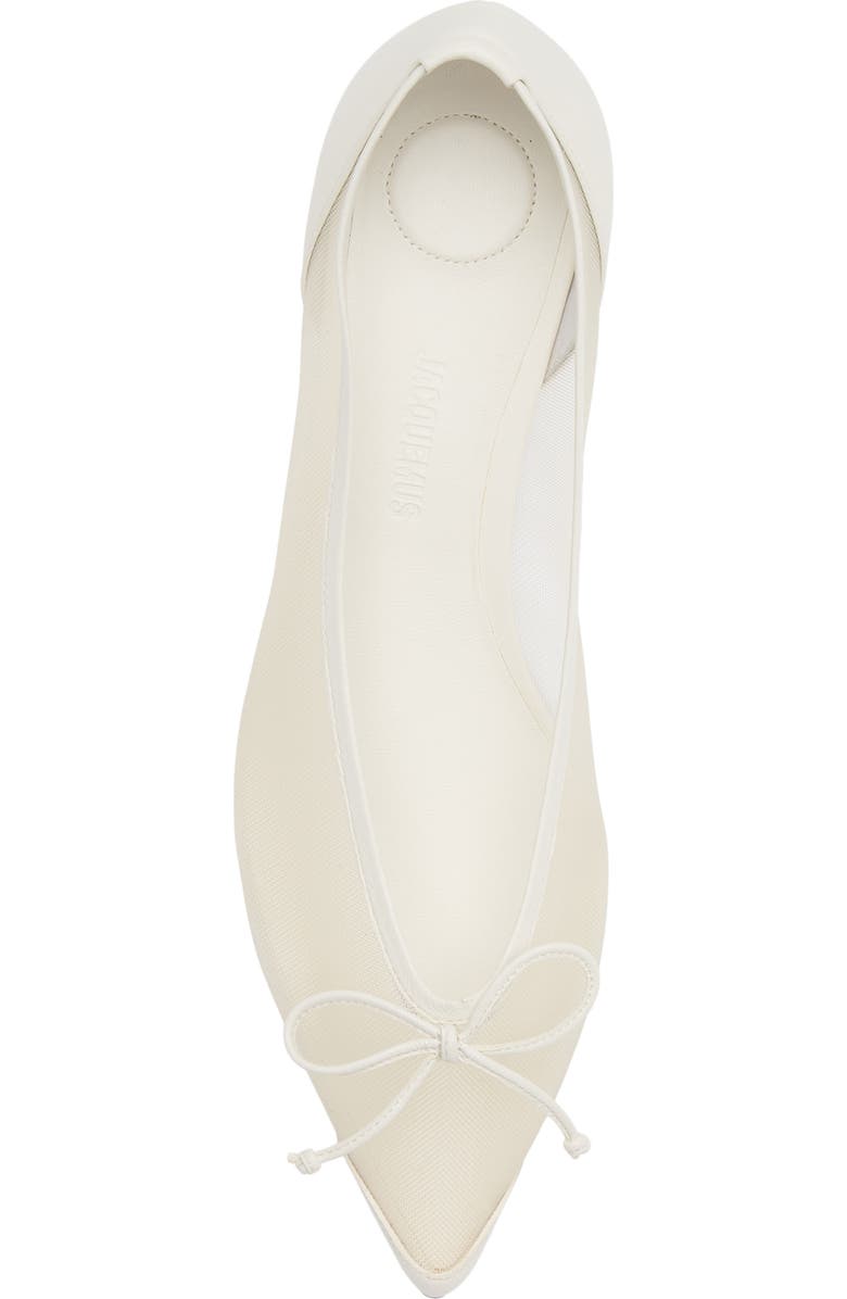 Jacquemus Les Escarpins Tourni Pointed Toe Pump, Alternate, color, White