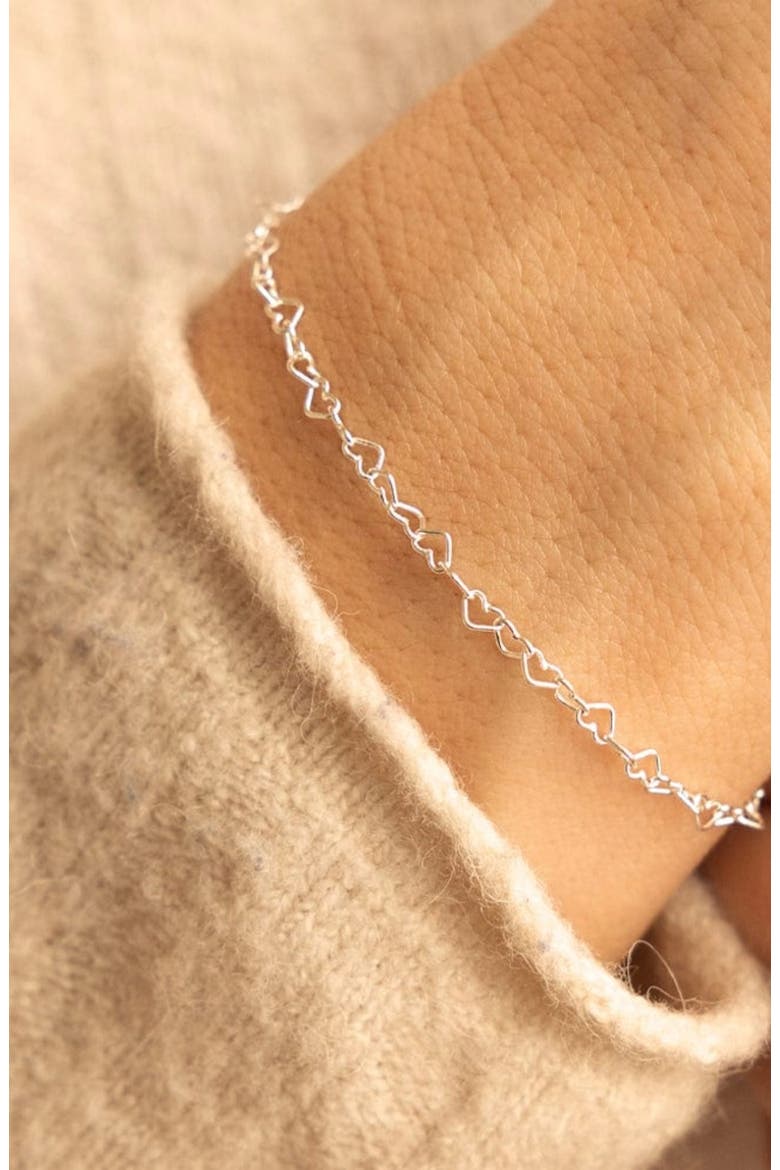 Heart Chain Bracelet, Alternate, color, Gold Filled