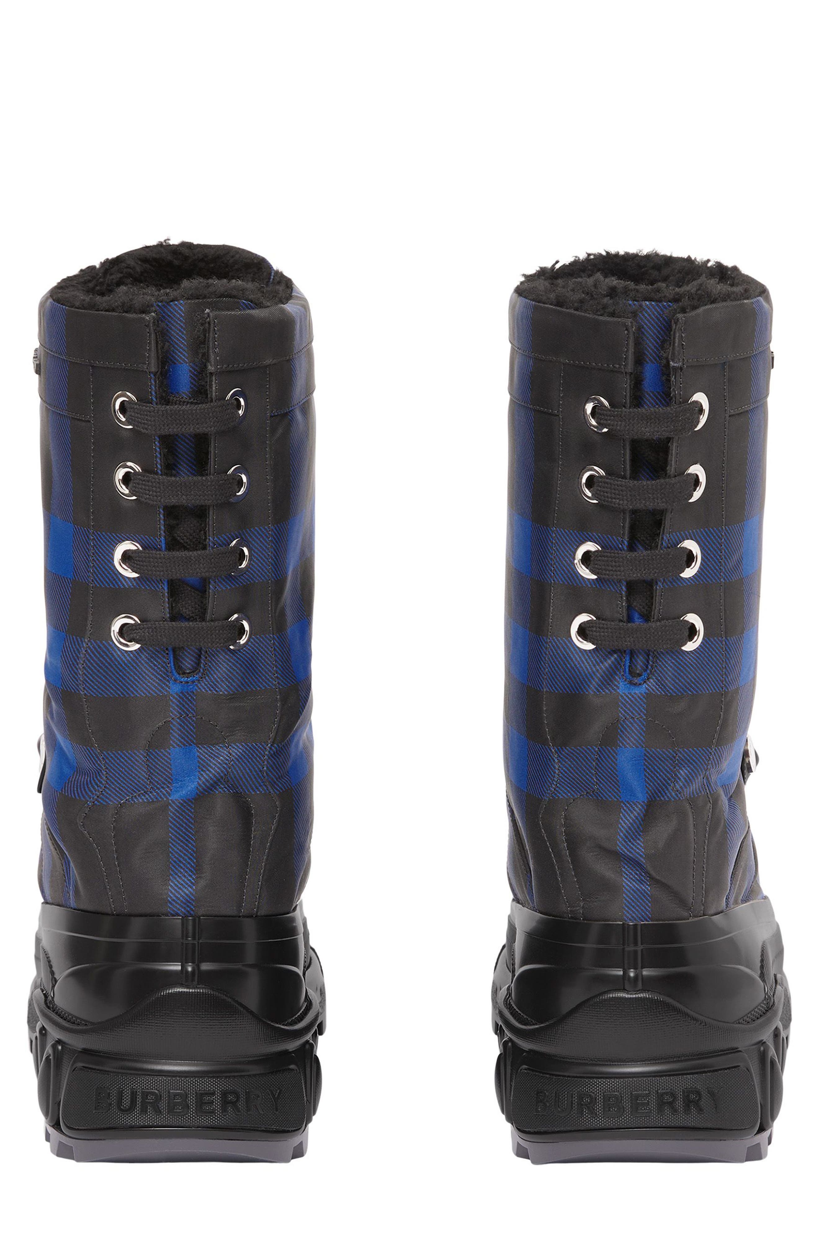 Burberry Check Snow Boot, Alternate, color, 