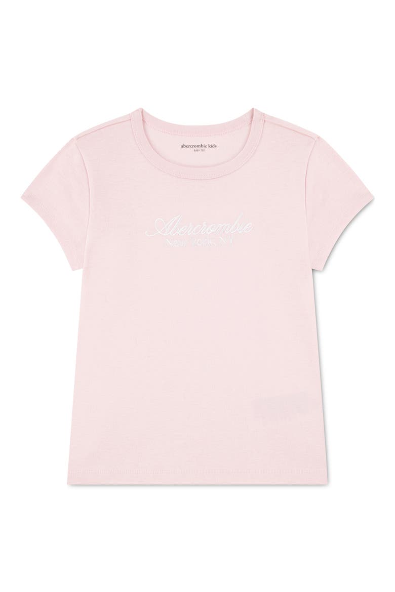 Kids' Script Baby Tee, Main, color, CHALK PINK