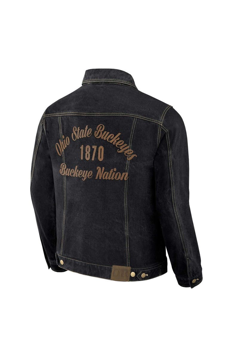 Darius Rucker Collection by Fanatics Men's Darius Rucker Collection by Fanatics Black Ohio State Buckeyes Button-Up Denim Jacket, Alternate, color, Black