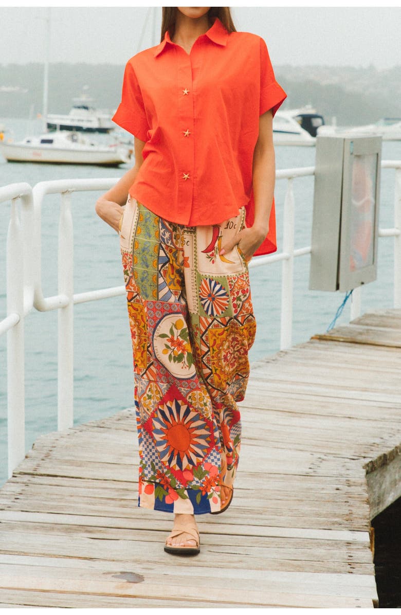 Label of Love Amalfi Mosaic Pants, Alternate, color, Blue